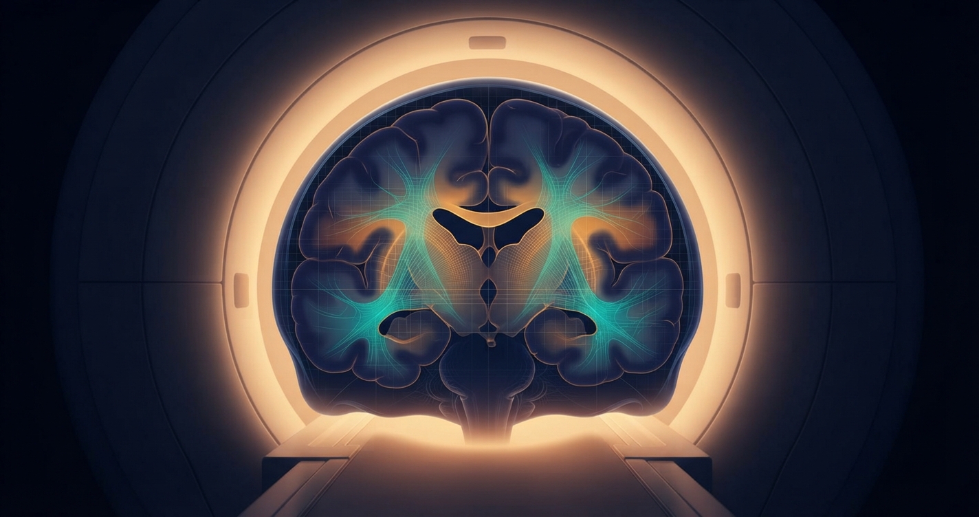 False-colour brain MRI cross-section — AEGIS P22 NeuroScan Alzheimer's classification