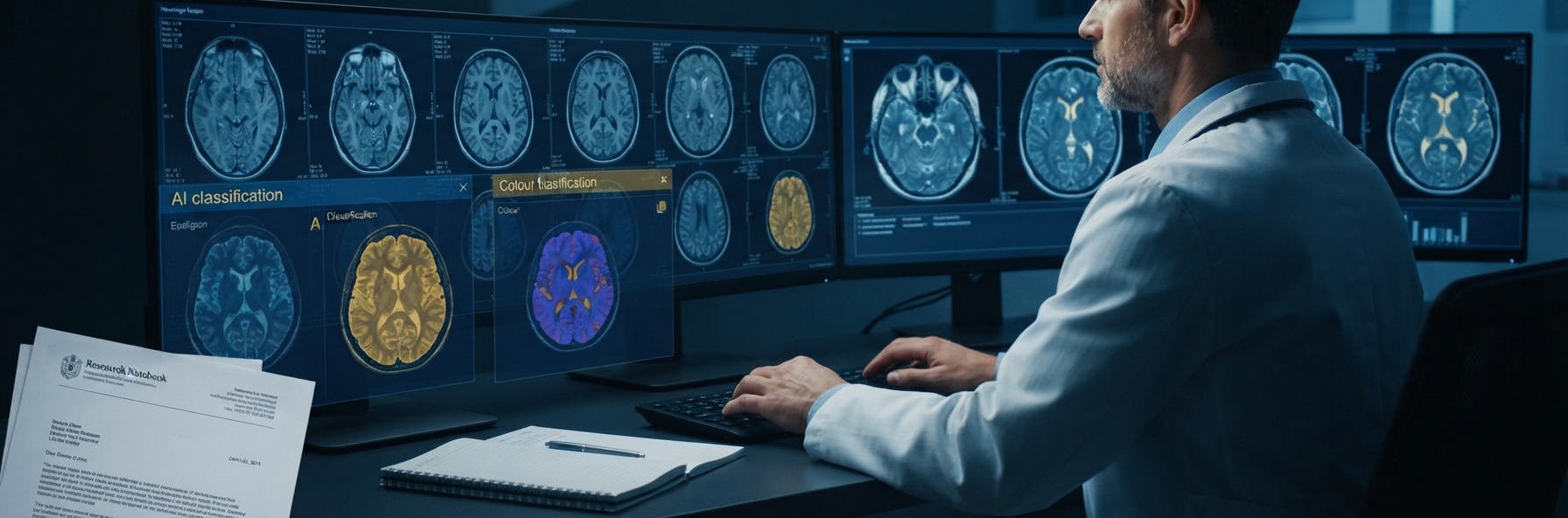AEGIS P22 clinical collaboration — neurologist reviewing MRI classification results